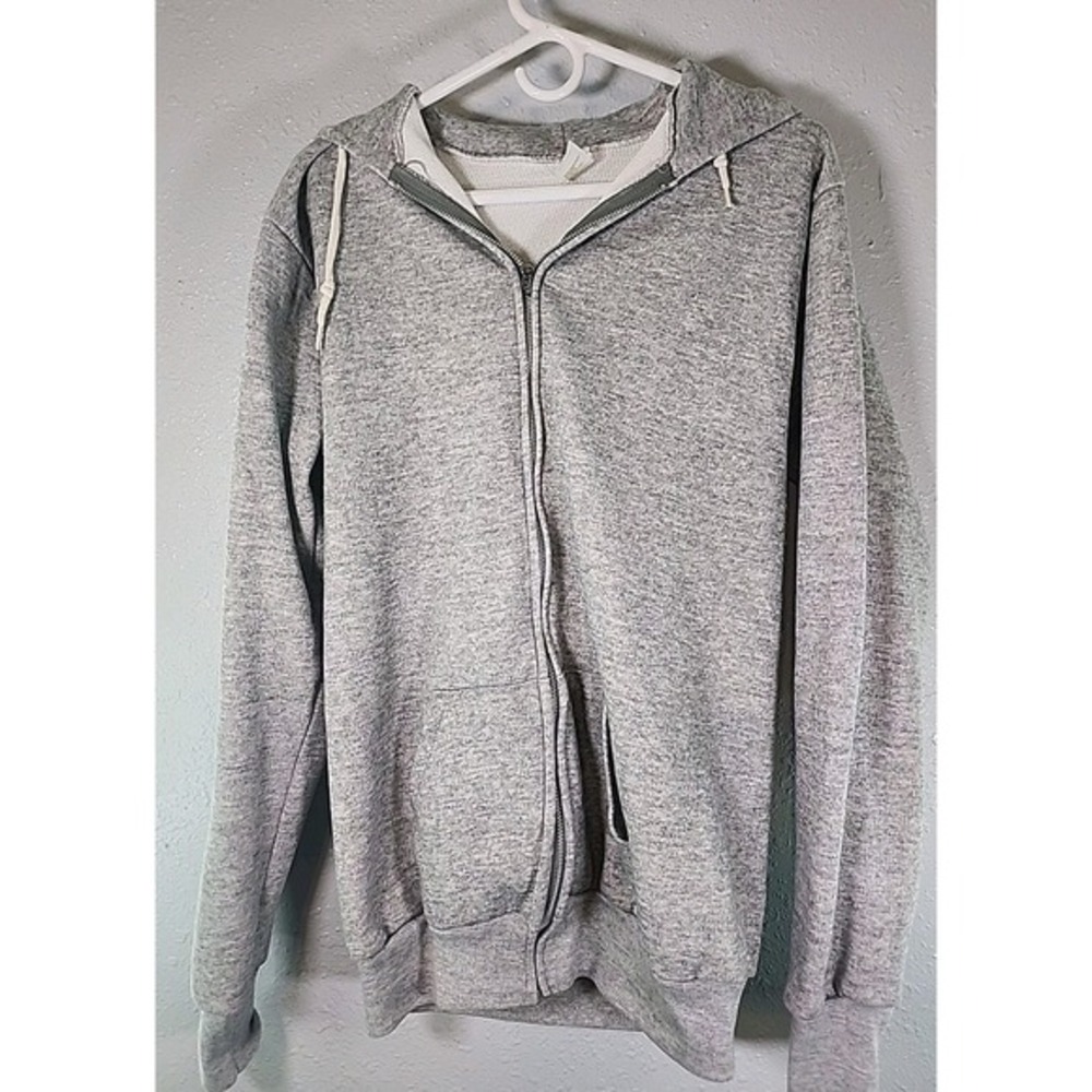 Vtg Pro Spirit Men M Y2K Oversized Hoodie zip Gray Grunge Urban Streetwear Retro